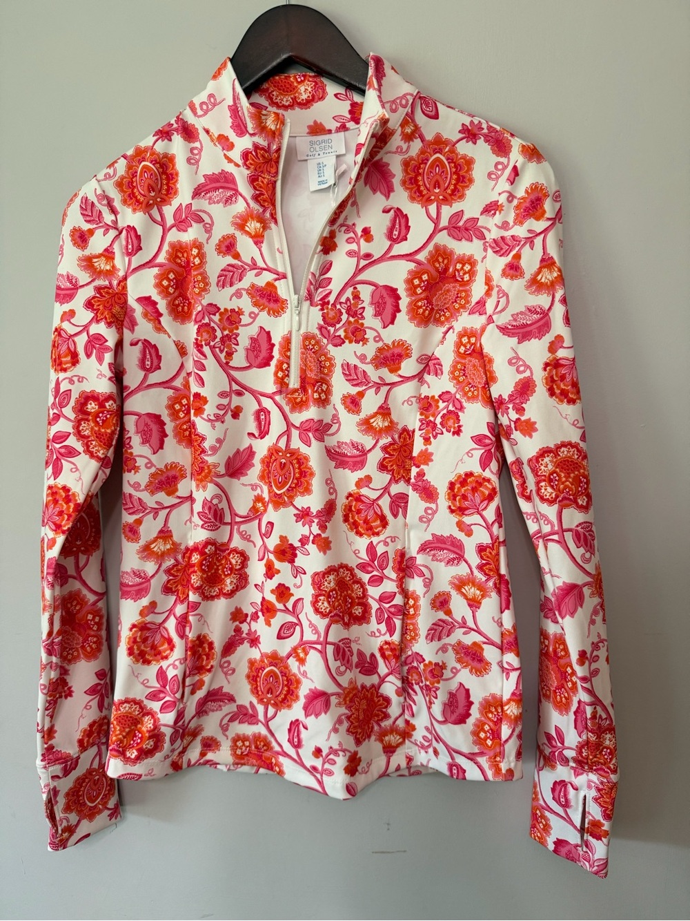Sigrid Olsen Golf & Tennis Floral Zip Up Jacket